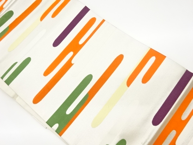 JAPANESE KIMONO / VINTAGE NAGOYA OBI / WOVEN EGASUMI PATTERN